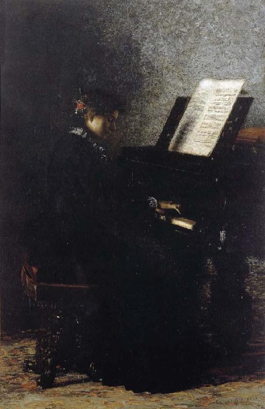 Thomas Eakins Elizabeth Play the Piano Sweden oil painting art